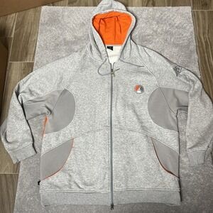 VINTAGE‎ 1997 NIKE AIR JORDAN 8 FULL ZIP GRAY ORANGE HOODIE MENS SIZE 2XL XXL